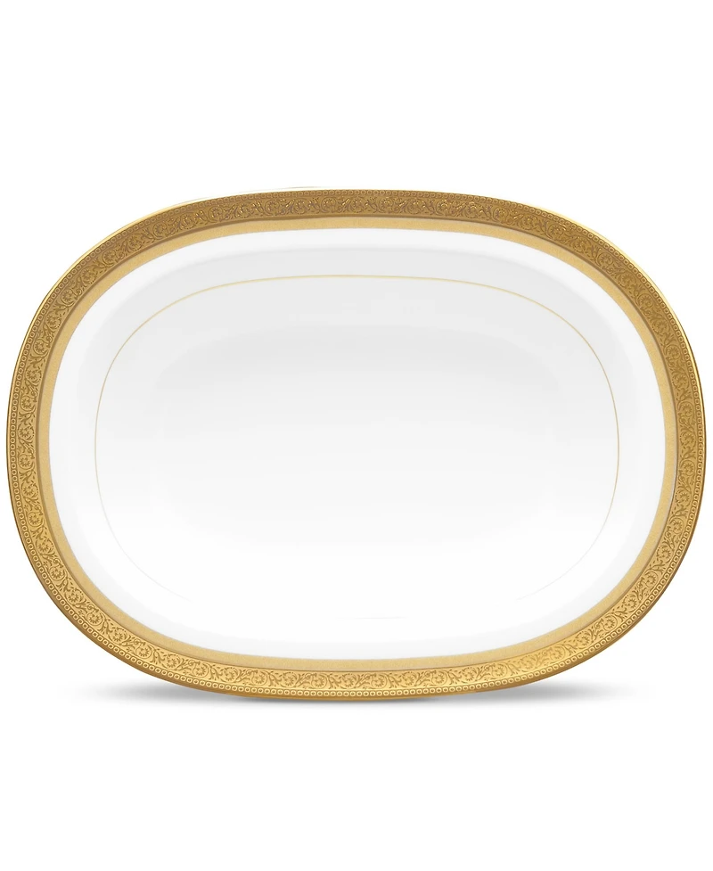 Noritake Summit Gold Oval Vegetable Bowl, 24 Oz.