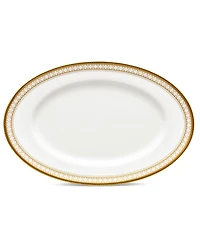 Noritake Trefolio Gold Butter/Relish Tray, 8-3/4"