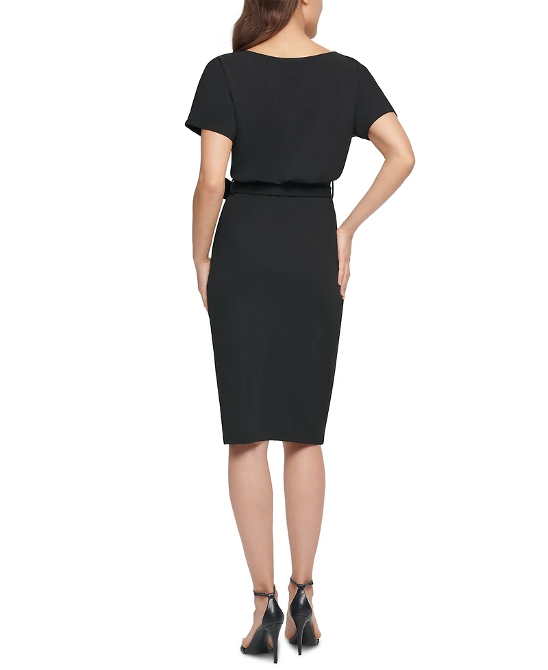 kensie Blouson Wrap Dress