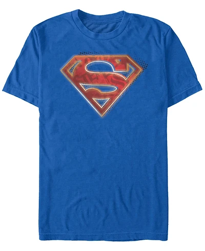 Fifth Sun Dc Men's Superman Man of Steel Graffiti Logo Short Sleeve T-Shirt