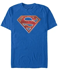 Fifth Sun Dc Men's Superman Man of Steel Graffiti Logo Short Sleeve T-Shirt