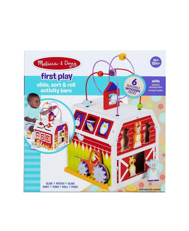 Melissa and Doug First Play Slide, Sort and Roll Activity Barn