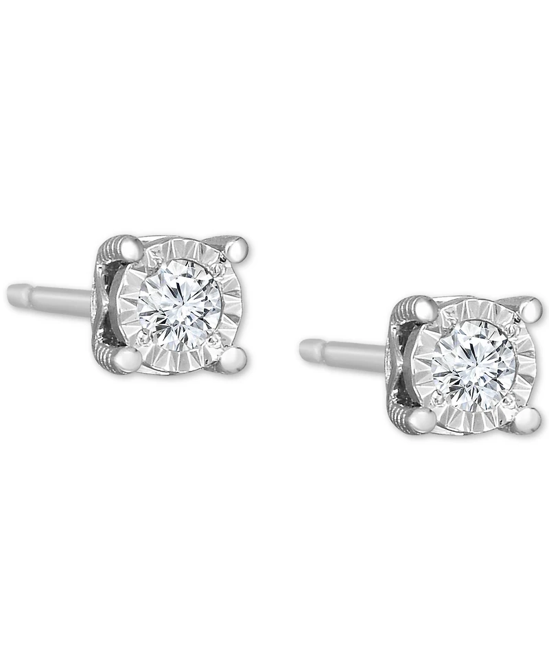 TruMiracle Diamond Stud Earrings (3/8 ct. t.w.) 14k White, Yellow, or Rose Gold