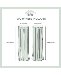 Exclusive Home Delano Indoor/Outdoor Grommet Top Curtain Panel Pair, 54" x 108"