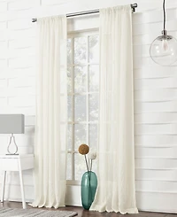 Silvia Crushed Texture Semi-Sheer Rod Pocket Curtain Panel