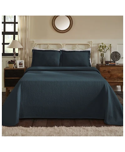 Superior 100% Cotton Fleur De Lis Medallion All-Season -Piece Coverlet Set