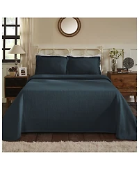 Superior 100% Cotton Fleur De Lis Medallion All-Season -Piece Coverlet Set