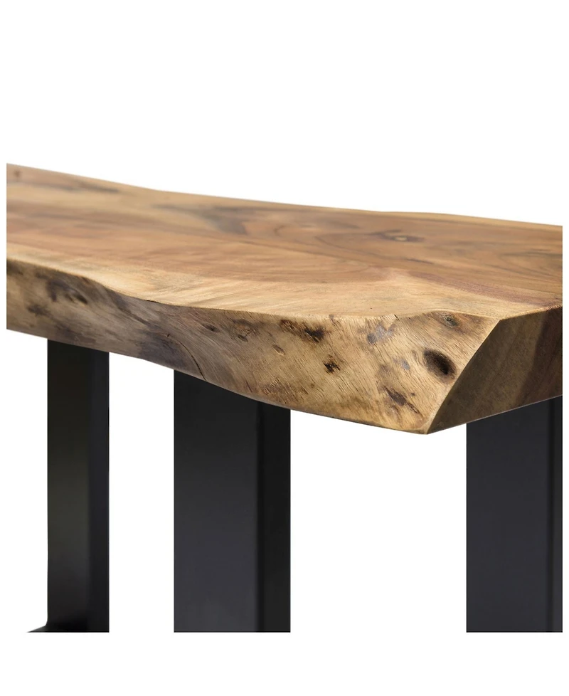 Alaterre Furniture Alpine Natural Live Edge Wood Media Console Table