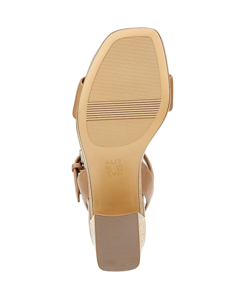 Naturalizer Women's Rose Block Heel Open Square Toe Platform Sandals