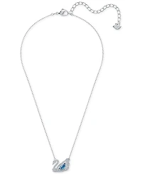 Swarovski Silver-Tone Cubic Zirconia Swan Pendant Necklace, 14-7/8" + 2" extender