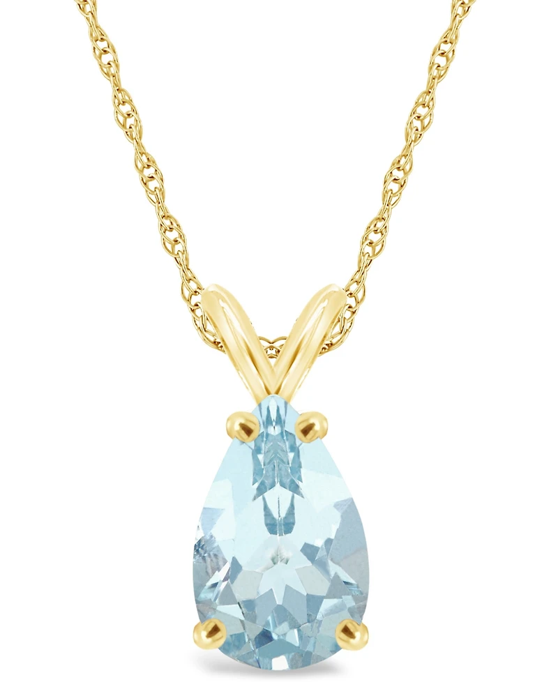 Aquamarine (2-5/8 ct. t.w.) Pendant Necklace in 14K Yellow Gold