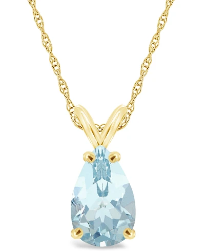 Aquamarine (2-5/8 ct. t.w.) Pendant Necklace in 14K Yellow Gold