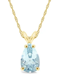 Aquamarine (2-5/8 ct. t.w.) Pendant Necklace in 14K Yellow Gold