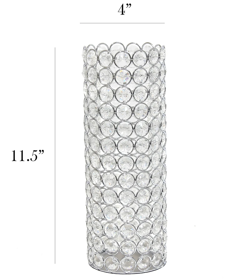 Elegant Designs Elipse Crystal Decorative Vase