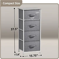 Sorbus 4 Drawers Chest Nightstand - Storage for Closet, Home, College Dorm Features Steel Frame, Wood Top