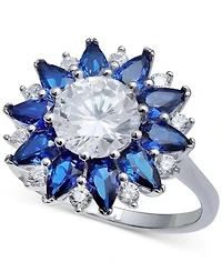 Cubic Zirconia Starflower Ring in Sterling Silver