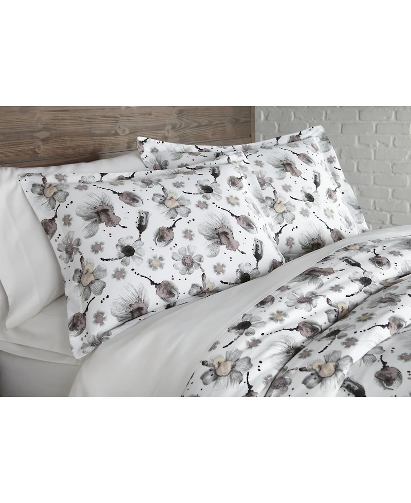 Southshore Fine Linens Watercolor Symphony Luxury Cotton Sateen Duvet Cover and Sham Set