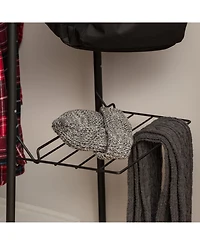 Iris Metal Freestanding Garment Rack with 3 Shelves