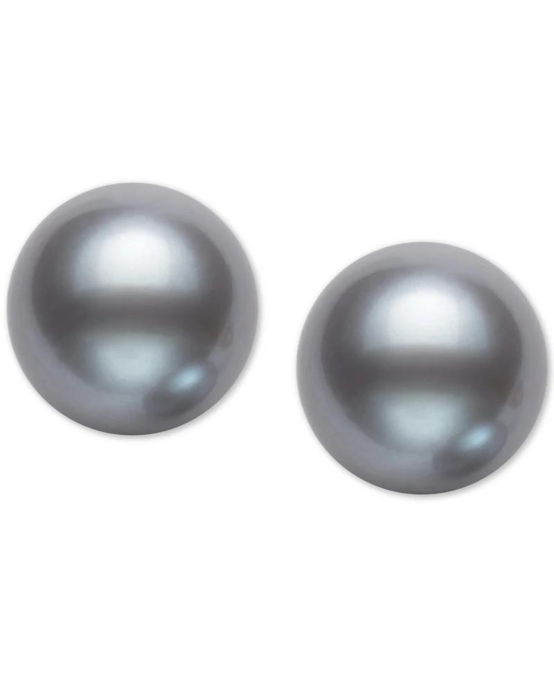 Belle de Mer Cultured Freshwater Pearl Stud 14k Yellow Gold Earrings (8mm)
