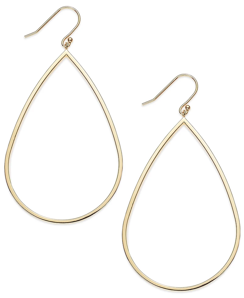 14k Gold Vermeil Earrings, Teardrop Dangle Earrings (Also Sterling Silver)