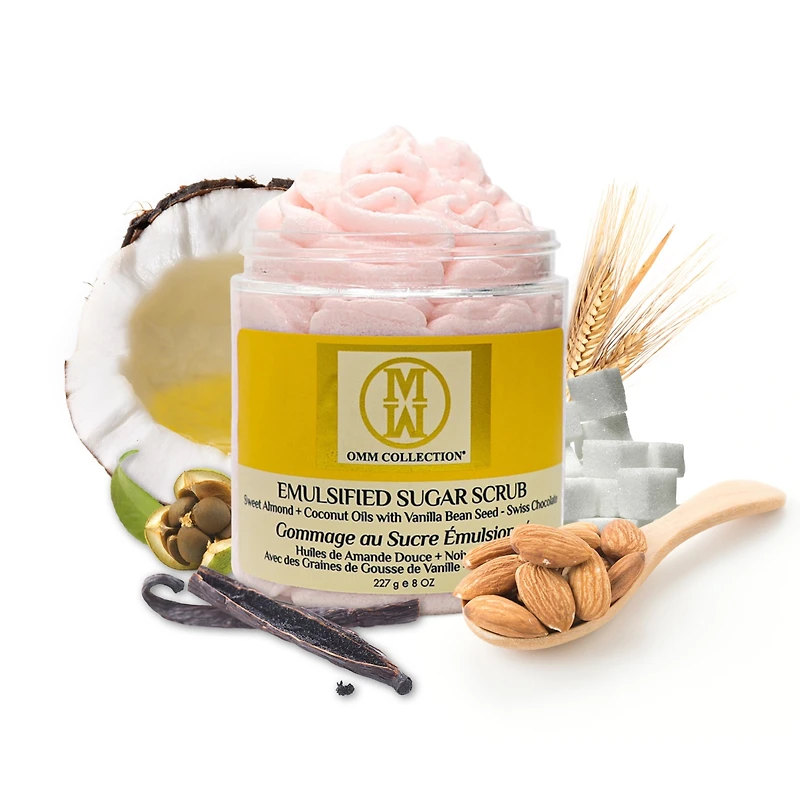 Omm Collection Emulsified Sugar Scrub – Swiss Chocolate 8oz