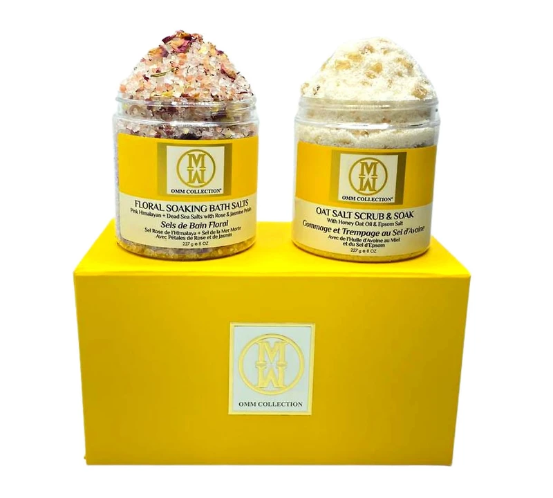 Omm Collection 2pc Floral Bath Salt set