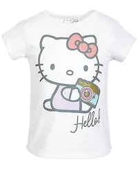 Toddler Girls Short Sleeve Hello Kitty Camera Tee