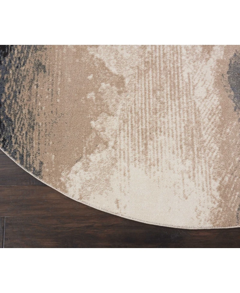 Long Street Looms Samuel SAM06 Driftwood 7'10" Round Area Rug