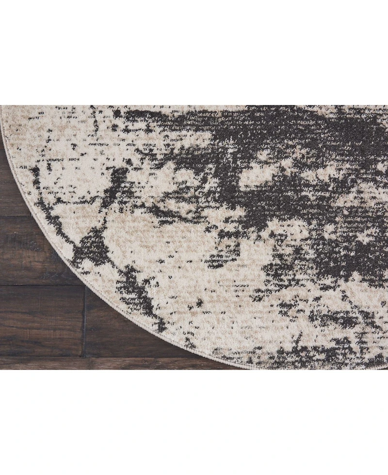 Long Street Looms Samuel SAM07 Ivory 3'10" Round Area Rug
