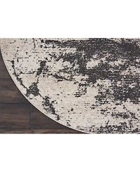 Long Street Looms Samuel SAM07 Ivory 3'10" Round Area Rug
