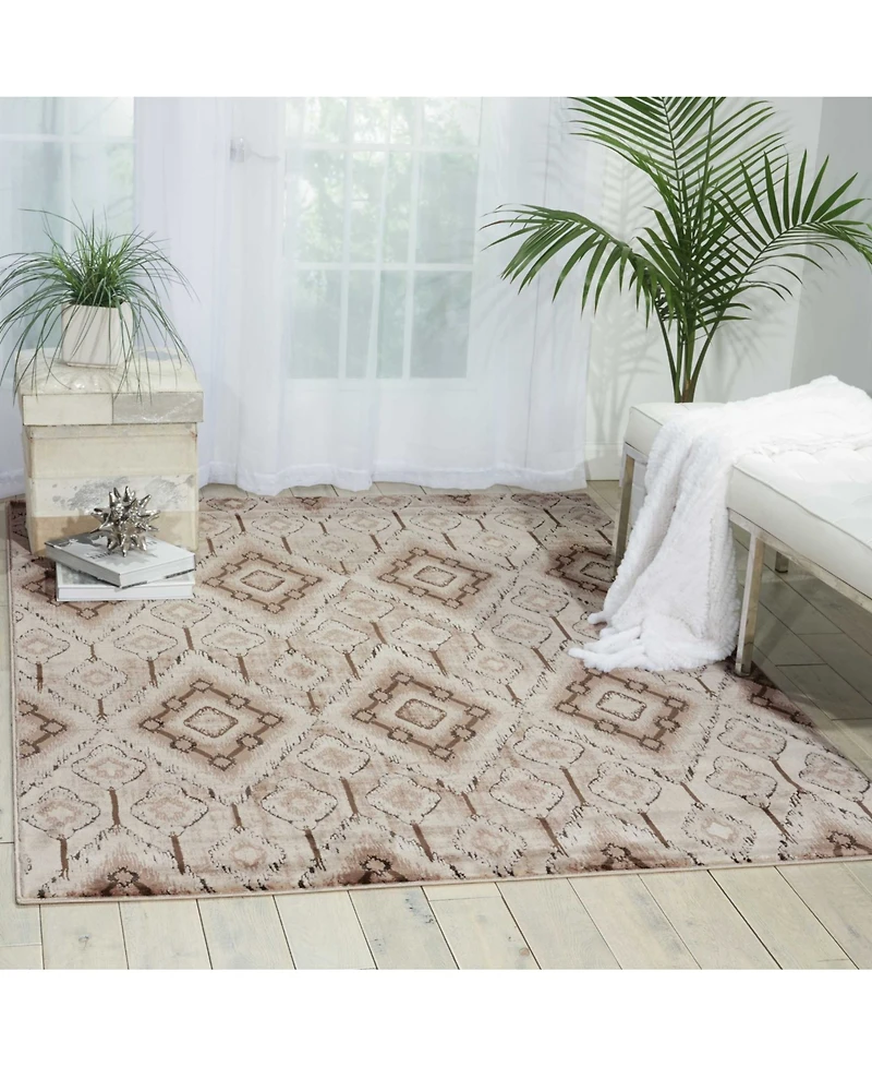 Long Street Looms Fate FAT02 Beige 5'3" x 7'4" Area Rug
