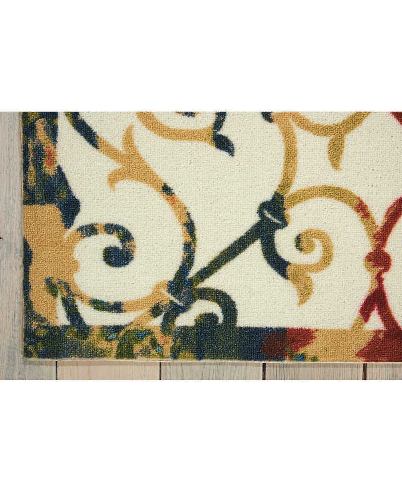 Long Street Looms Backyard BAC093 Multi 4'4" x 6'3" Outdoor Area Rug