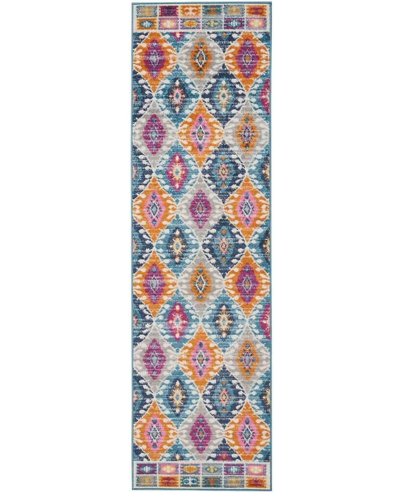Long Street Looms Zeal ZEA02 Multi 2'2" x 7'6" Runner Rug
