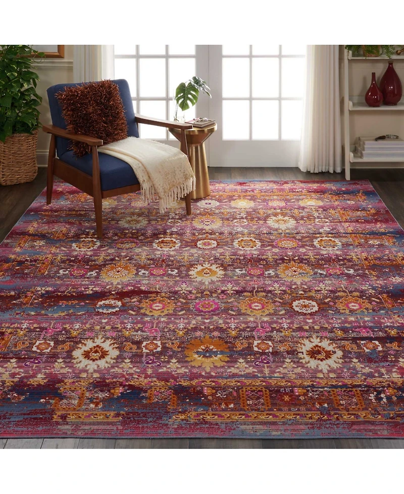 Long Street Looms Era Tabriz ERA03 Red, Multi 7'10" x 9'10" Area Rug