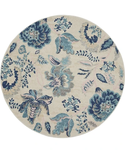 Long Street Looms Peace PEA02 5'3" Round Area Rug