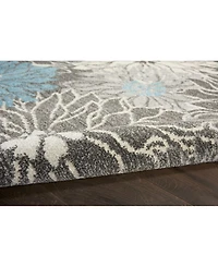 Long Street Looms Zeal ZEA17 Charcoal 1'10" x 2'10" Area Rug