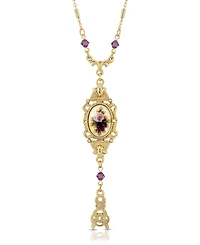 2028 Floral Drop Pendant Necklace