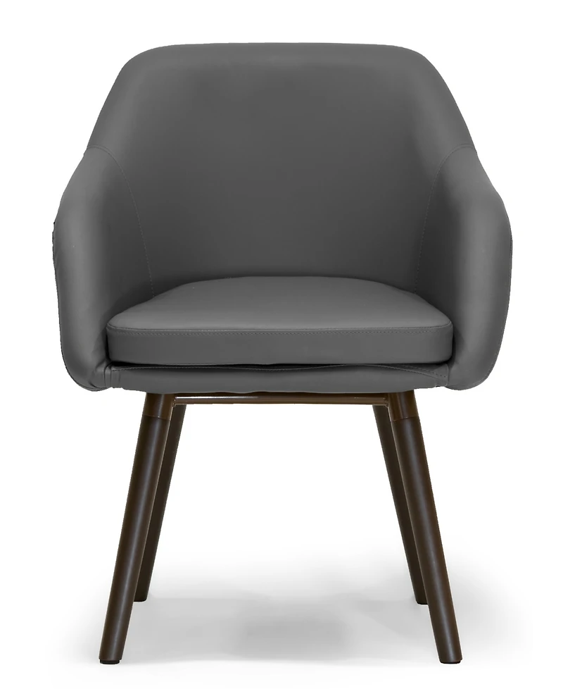 Glamour Home Set of 2 Adaya Arm Chair with Beech Legs