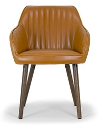 Glamour Home Set of 2 Alaura Arm Chair in with Beech Legs
