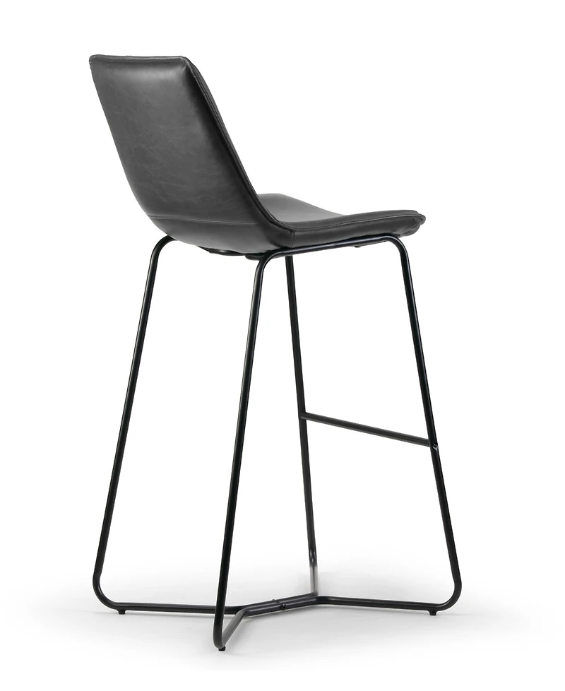 Glamour Home Set of 2 Amery Iron Frame Vintage-like Bar Stool
