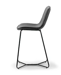 Glamour Home Set of 2 Amery Iron Frame Vintage-like Counter Stool