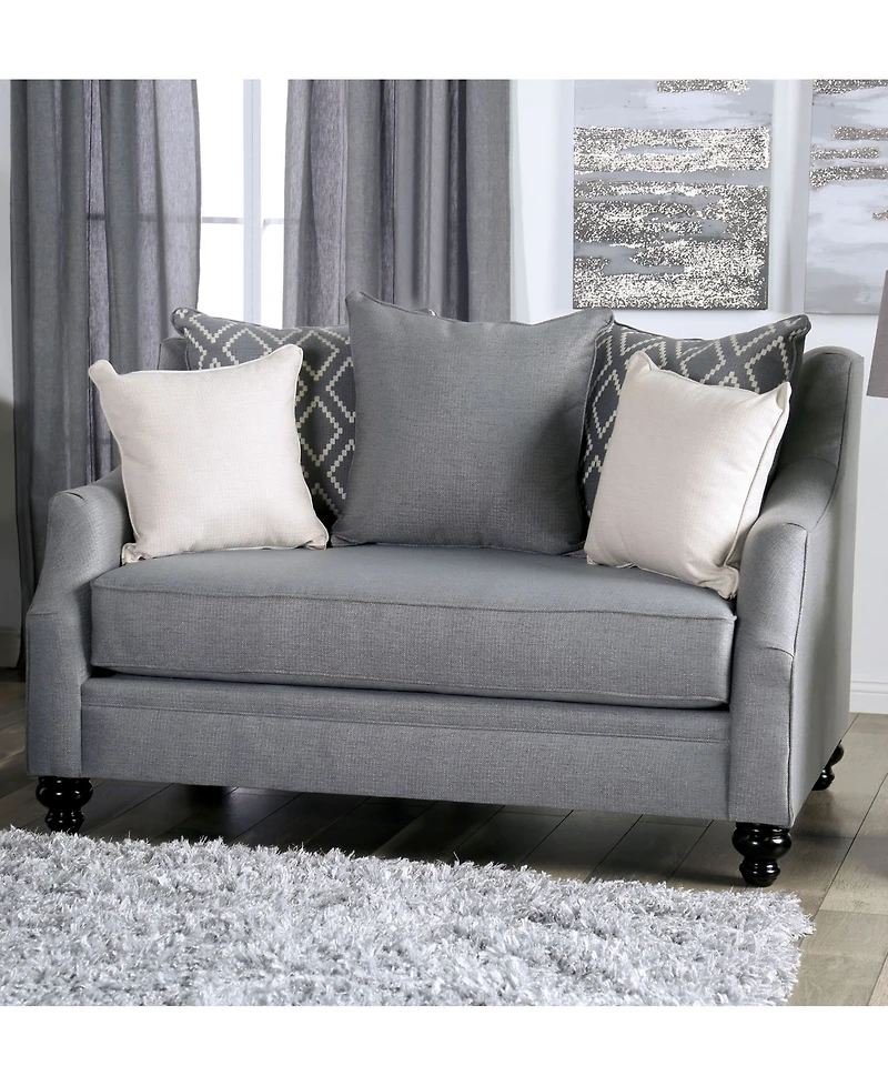 Furniture of America Cameron Park Upholstered Love Seat