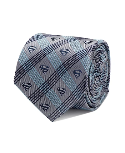 Dc Comics Superman Plaid Men's Tie