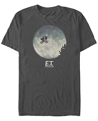 Fifth Sun E.t. the Extra-Terrestrial Men's Infamous Flying Bike Scene Silhouette Logo Short Sleeve T-Shirt