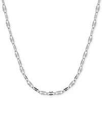 And Now This Mirror Link 18" Chain Necklace in Silver-Plate or Gold Plate