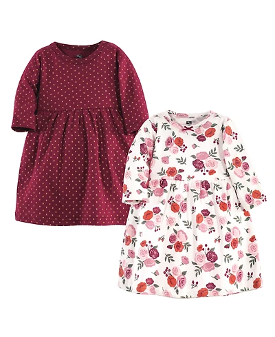 Hudson Baby Girls Twin Long-Sleeve Dress Bundle