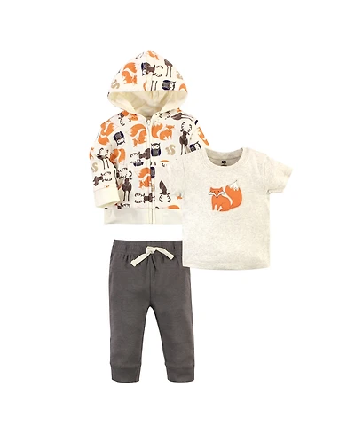 Hudson Baby Toddler Boys Hudson Cotton Outfit Assortment Hoodie, Bodysuit, or Tee & Coordinating Pants