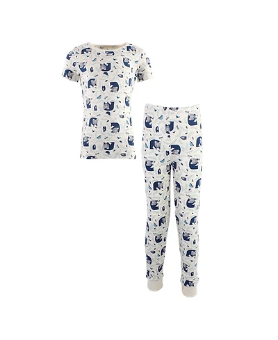 Touched by Nature Toddler Boys Unisex Natural Cotton Snug Sleepwear Set