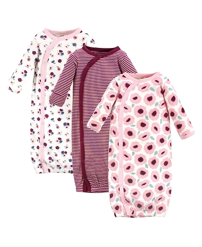 Touched by Nature Baby Girls Natural Cotton Kimono Gowns