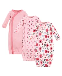 Touched by Nature Baby Girls Natural Cotton Kimono Gowns